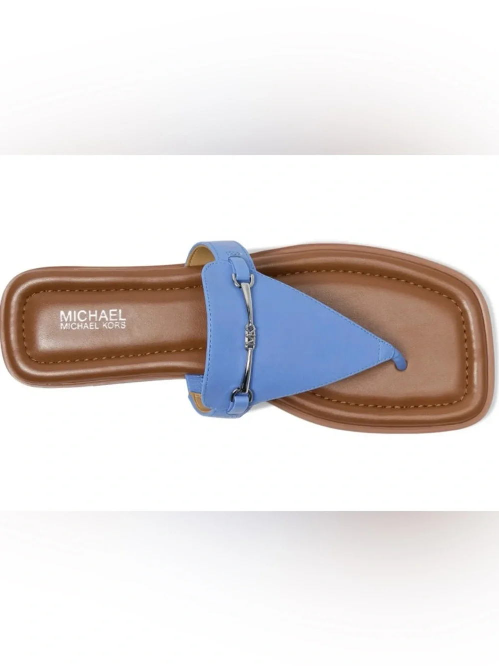 MICHAEL Michael Kors Lena Thong Sandal 7 M Pacific Blue NIB - Picture 2 of 10